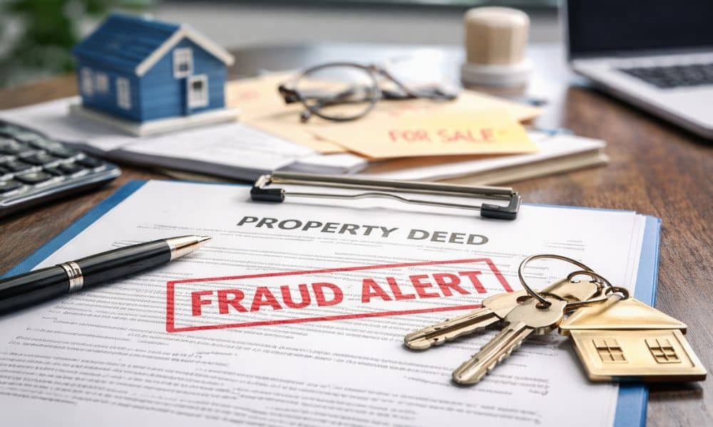 Property ownership documents highlighting how a boundary survey helps protect land ownership