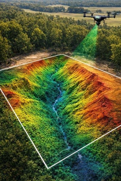 3d terrain point cloud - ALTA SURVEY Georgia 3D LiDAR point cloud of a cleared property showing hidden slopes and terrain variations for land evaluation